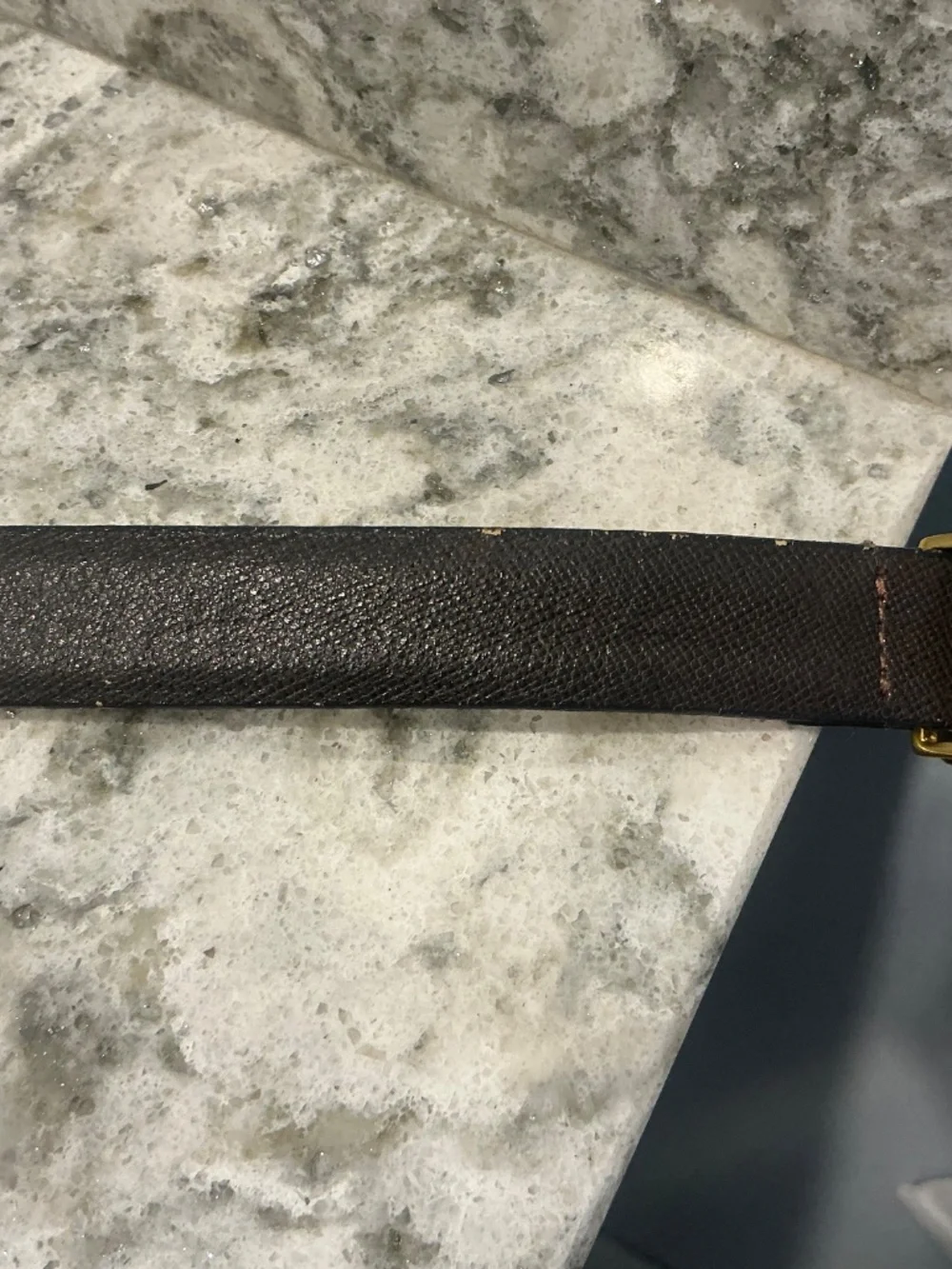 Vintage Christian Dior CD Aniline leather grey belt Small